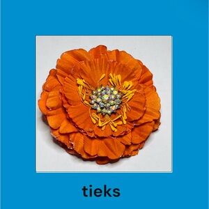 Tieks Orange Flower with Sparkling Center